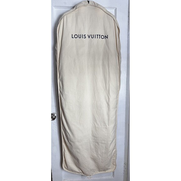 LOUIS VUITTON Logo Fabric Garment Suit Extra Long Dust Bag Travel Luxury Tan - Picture 1 of 5